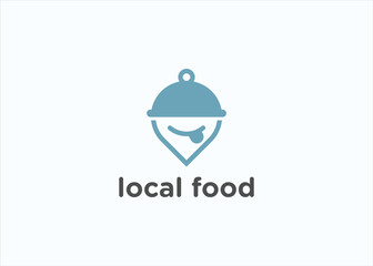 food location logo design vector silhouette illustration