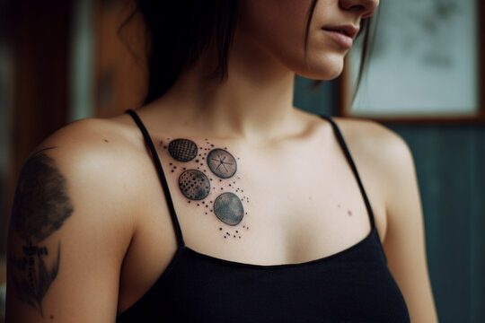 Moon Phases Tattoo - Geometric Tattoo | Moon phases tattoo, Planet tattoos,  Geometric tattoo