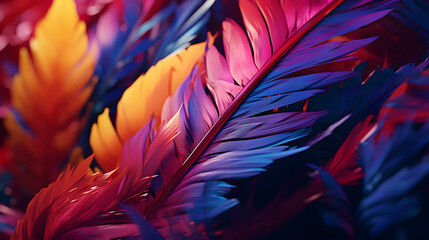 Obraz premium A nature-inspired style colorful feathers