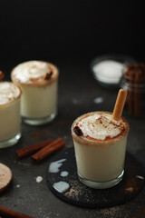 Kogel mogel drink made from eggs with cream