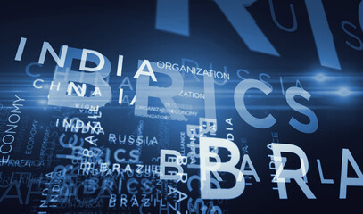 BRICS kinetic text abstract concept illustration