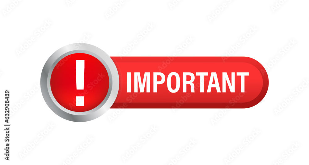 Aufkleber red attention please bubble isolated on red background. simple style trend modern error logotype gra