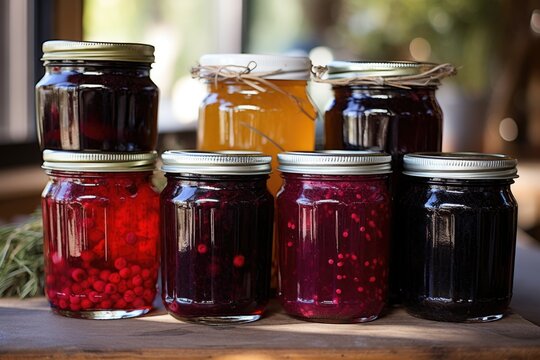 homemade jam labels and tags on jars
