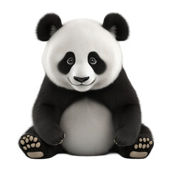 Panda isolated on transparent background