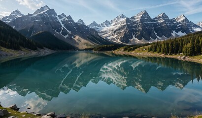 Fototapeta na wymiar Lake Moraine, Banff National Park