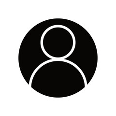 People icon in circle flat style icon