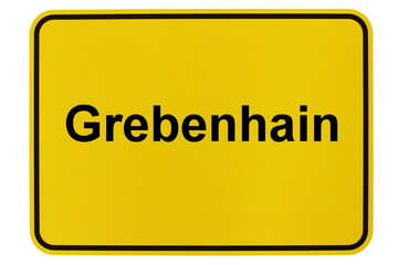 Illustration eines Ortsschildes der Gemeinde Grebenhain in Hessen