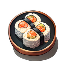 set of icon Japanesefood, generative ai