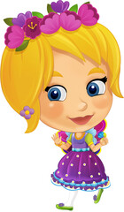 cartoon fairy tale character ef princess isolated illustration for children