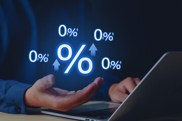 Financial Interest Rates and Simulated Interest Rates Increase the top with a percentage symbol.	
