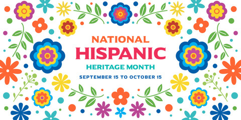 Hispanic heritage month, banner, vector, poster, background. National Hispanic heritage month, Mexican culture, backdrop for Hispanic american heritage month, September 15 - October 15
