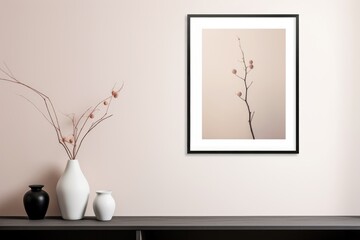 minimalist wall art in a simple frame