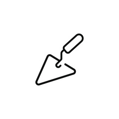 Trowel line icon isolated on white background