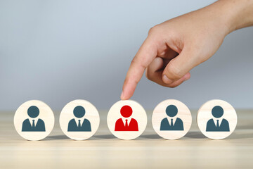 social network of human resources Assessment center concept Personal auditing or CRM concept. Whole...