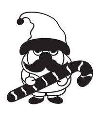 Christmas 3D Gnome Paper Cut SVG design