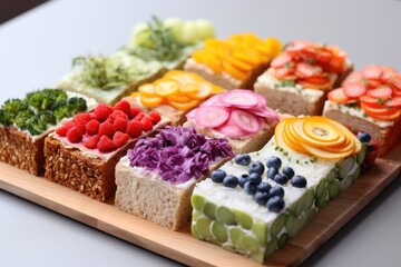 gluten-free bread slices with various toppings