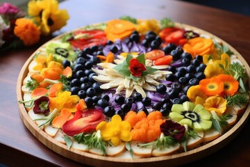 Obraz na płótnie Canvas gluten-free pizza topped with colorful vegetables