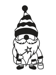 Christmas 3D Gnome Paper Cut SVG design