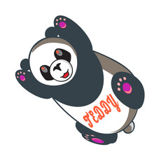 Panda graphic illustration cartoon 2d art work.