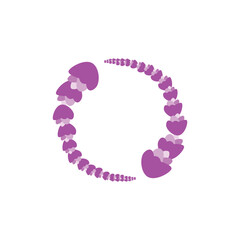 Lavender Logo, Purple Plant Vector, Garden Design, Illustration Symbol Template