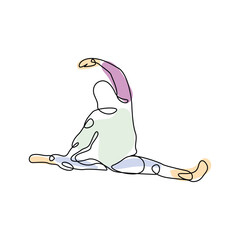 Pilates sitting pose logo icon symbol a calming yoga exercise that moves the whole body