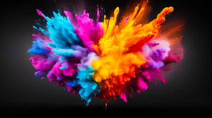 Joyful Holi Celebration: Colorful Explosion