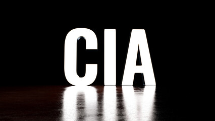 Central Intelligence Agency - Visual Presentation, Social Media Background (3D Render) - obrazy, fototapety, plakaty
