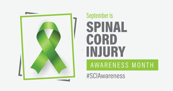 September is spinal cord injury awareness month banner. SCI education poster for web and social media campaign. - Powered by Adobe
