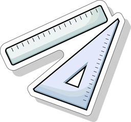 Ruler and set square