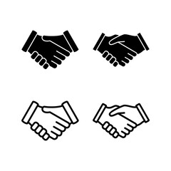 Hand shake icon vector. business handshake. contract agreement. partnership