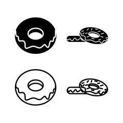 Donut icon vector. doughnut icon. donut logo