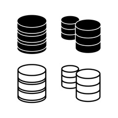 Database icon vector. server icon. storage