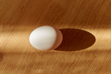 organic white easter eggs in a cosy kitchen