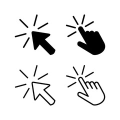 Click icon vector. cursor icon vector. pointer sign