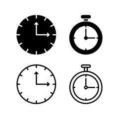Clock icon. Time icon vector. Clock icon in trendy flat style isolated