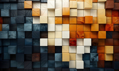 Abstract texture background from colored geometric shapes.