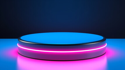 A glowing orb on a vibrant blue background