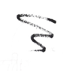 drawing on wall splattered with drops of paint