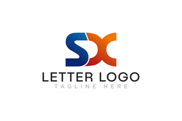 Abstract SX letter logo. sx icon