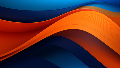 Mesmerizing Blue and Orange Waves Abstract Background for Desktop