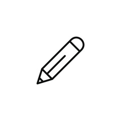 Pencil line icon isolated on white background