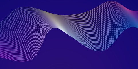 Geomatics tecnology Abstract blue flowing wave lines background. Modern glowing moving lines design. Modern blue moving lines design element. Futuristic technology concept. Vector illustration.