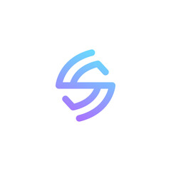 SS Logo Design. Letter S Line logo