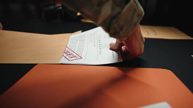 Soldier Open Top Secret Documents