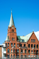 Fototapeta na wymiar Gustaf-Adolfs-Kirche in Hamburg