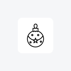 Illuminating the Season's Delight with Gleaming Balls Icons
 Line Icon