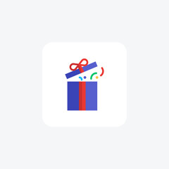 Fototapeta na wymiar Embracing the Joy of Christmas with Gift Box IconsFlat Icon