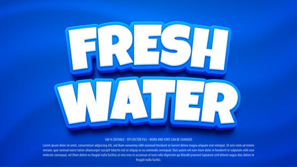 Fresh water editable text effect