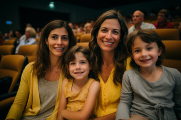 Attending a local theater performance, celebrating arts and culture, family weekend, love Generative AI