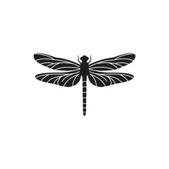 dragonfly icon vector - obrazy, fototapety, plakaty